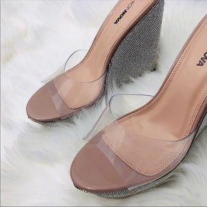 Clear Heels Sparkle Bling